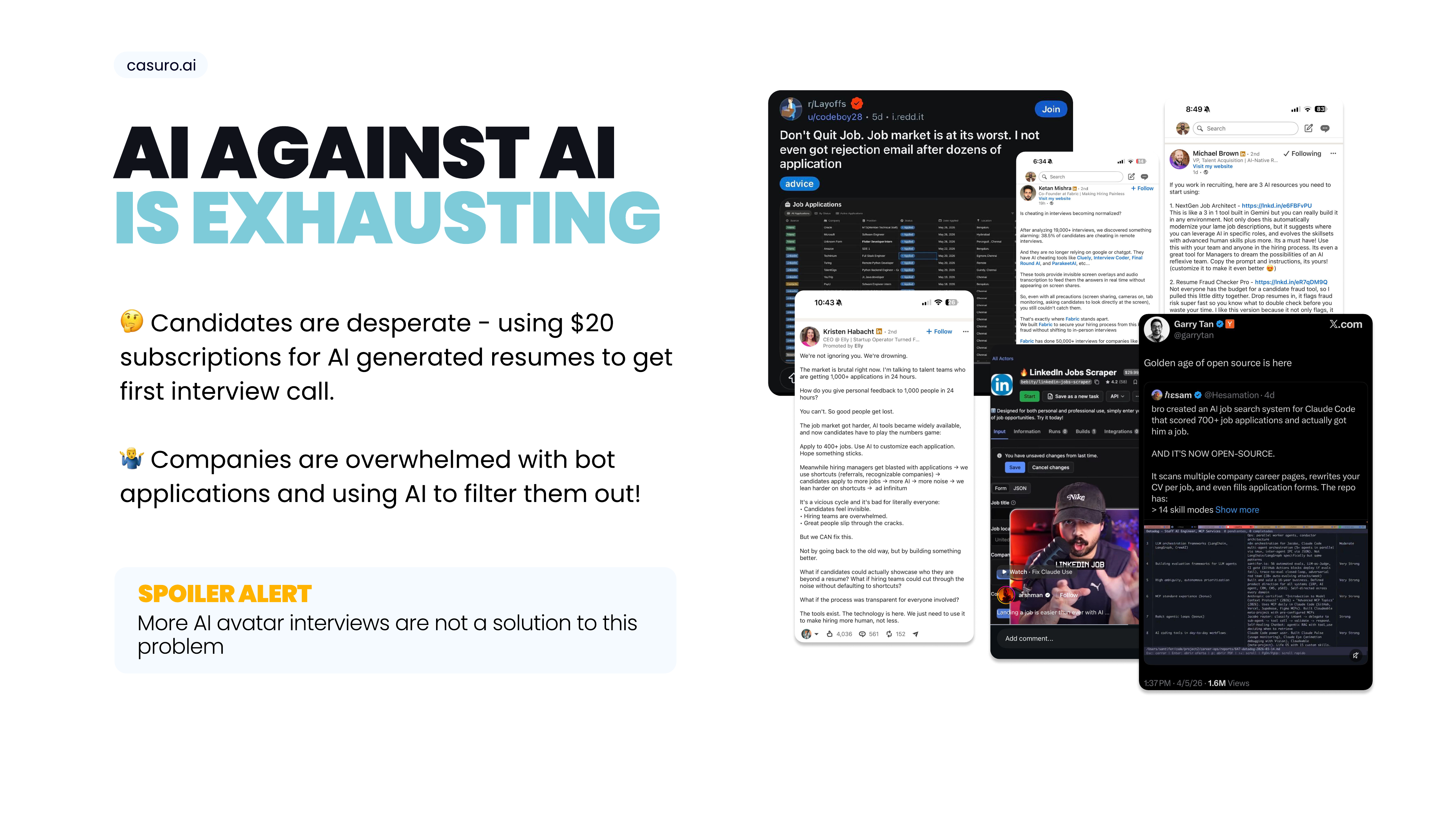 Slide 1 — AI Against AI is Exhausting