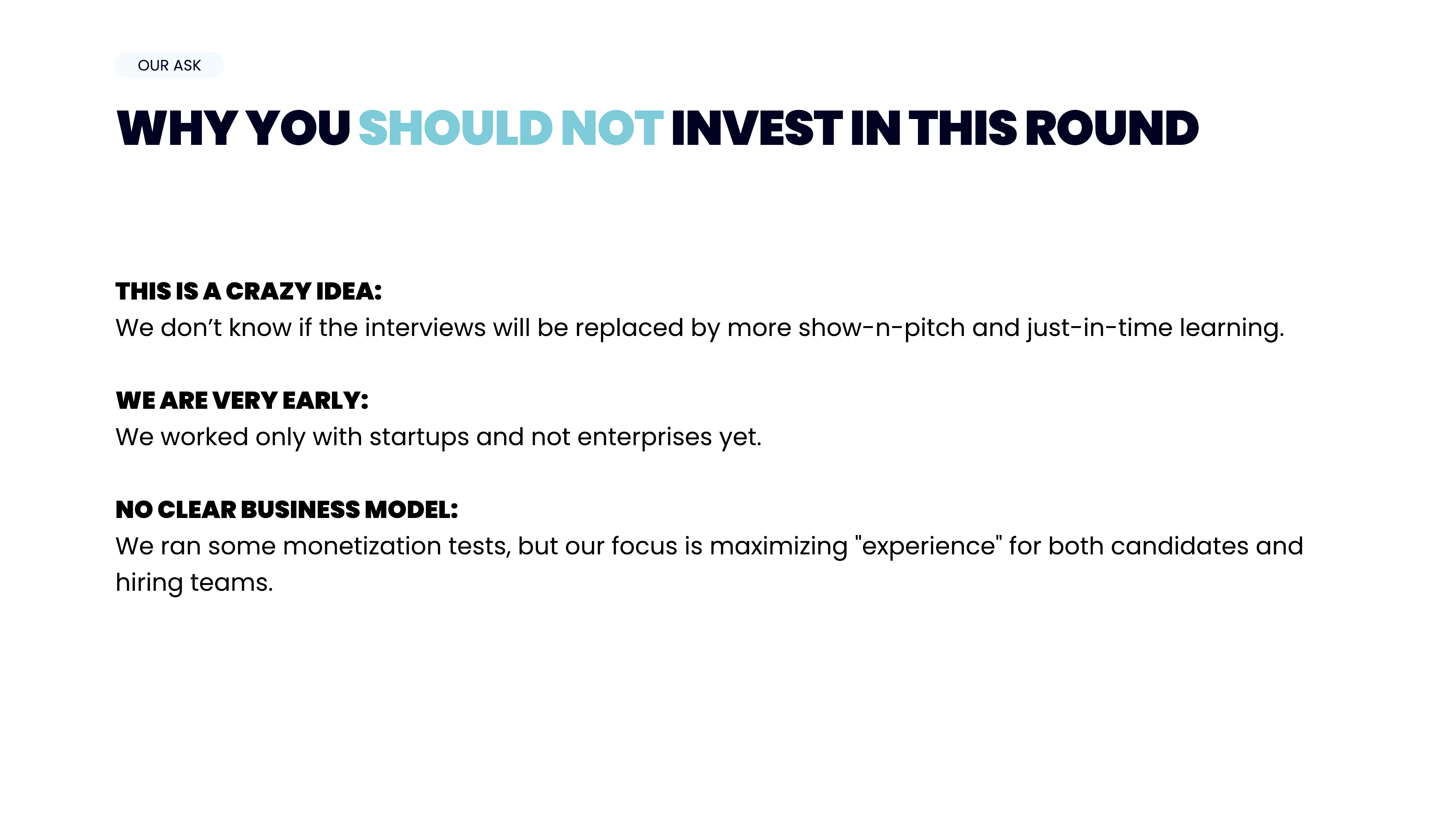 Slide 8 — Why You Should NOT Invest